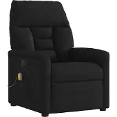 vidaXL Massagestoel microvezelstof zwart