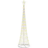 vidaXL LED kerstboom Warmwit 250 cm Metaal
