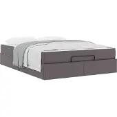 vidaXL Bedframe met matras Anders 2 st Grijs PVC