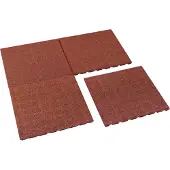 Tuindeco Rubbertegel 50x50x2.5cm Rood