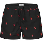 U.s. polo assn. Zwemshorts vuurrood / zwart