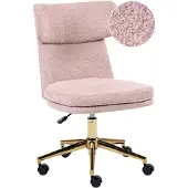 Beliani GRANBY - Bureaustoel - Pastelroze - Corduroy