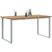 vidaXL Tuintafel, grijs, 160 x 80 x 75 cm, massief acaciahout