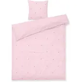 Juna Daisy Dekbedovertrekset 140x220 + 60x63 Cm Roze / Rood - Beddengoed Biologisch Katoen Pink - 646633