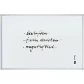 Franken Whiteboard X-tra!Line, wandmontage in staand en liggend formaat, frame van wit gelakt staal en aluminium, magnetisch, opbergvak, B 600 x H 450 mm