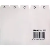 HAN Tabkaart HAN A-Z breed A7 lichtgrijs