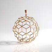 Cavill - Hanger 925 Sterling Zilver Rosé Verguld - Modern Geometrisch Design - Open Zeshoekige Structuur - Dames Sieraden Elegant en Stijlvol