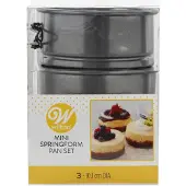 Wilton Mini Springvorm Set - Taartvorm / Cakevorm - Ø10 cm - 3 Stuks