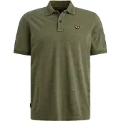 PME Legend Shirt 'Polo shirt with stripe pattern and flight pocket' groen
