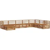vidaXL Buiten bank set 8 st Naturel Massief Acacia Hout