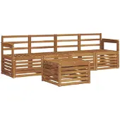 vidaXL Buiten bank set 5 st Naturel Massief Acacia Hout