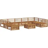 vidaXL Buiten bank set 10 st Naturel Massief Acacia Hout