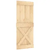 vidaXL Deur NARVIK Naturel 85 x 210 cm Massief Grenenhout