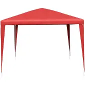vidaXL Partytent 400 x 300 x 255 cm Rood PE en staal