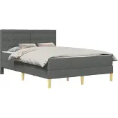 Syfax Bedframe met matras Donkergrijs 120 x 190 cm Stof