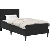 vidaXL Bedframe met matras met hoofdeinde Zwart 90 x 190 cm Fluweel