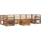 vidaXL Buiten bank set 8 st Naturel Massief Acacia Hout