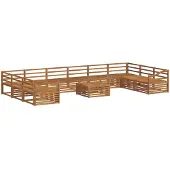 vidaXL Sofa-Sets 11 pcs Naturel Massief Acacia Hout
