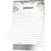 Systemyze Verjaardagskalender Volwassenen – Verjaardagskalenders – Wandkalender – 23 x 16cm – Botanic Leaves