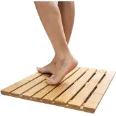 Ceruzo Douchemat Bamboe – Antislip Badmat – 50 x 30 cm – Saunamat