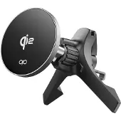 Force Power , MagSafe Qi2 15W autoventilatiehouder voor draadloos opladen, Zwart