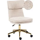 Beliani GRANBY - Bureaustoel - Lichtbeige - Corduroy