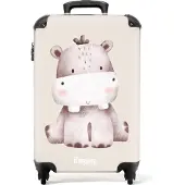 NoBoringSuitcases.com - Baby koffer nijlpaard - Reiskoffer trolley - 55x35x25