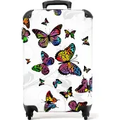 NoBoringSuitcases.com - Vlinder kinderkoffer meisje - Reiskoffer kinderen meisjes - 55x35x25