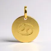 Cavill - Zilveren hanger kreeft sterrenbeeld - 925 Sterling zilver verguld - Ronde gepolijste luxe hanger - 22x17 mm - Astrologie sieraden