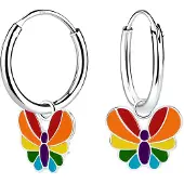 K3 WeLoveSilver - zilveren oorringen - collectie - vlinder - 7 mm