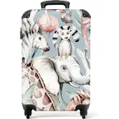 NoBoringSuitcases.com - Koffer kind jungle - Handbagage trolley kinderen - 55x35x25