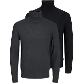 Jack & Jones Trui 'Emil Knit' zwart gemêleerd