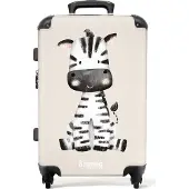 NoBoringSuitcases.com - Baby koffer zebra - Trolley groot - 60 liter