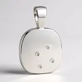 Cavill - Zilveren Hanger met I1 (G) Afrikaanse Diamant 0,051 ct - 925 Sterling Zilver Rhodium - Ronde Briljant - Modern Dames Sieraad