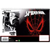 Javoli Spiderman World of Webs A/4 spiraal schetsboek, 30 bladen