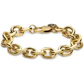 Lucleon Essentials | 12 mm Goudkleurige Armband met Kabelschakels