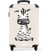 NoBoringSuitcases.com - Baby koffer zebra - Reiskoffer trolley - 55x35x25