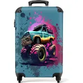 NoBoringSuitcases.com - Kinderkoffer monstertruck - Koffer kind jongen - 55x35x25