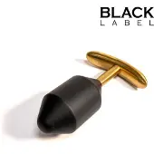 Black Label - Diamond Verzwaarde Buttplug - Metaal - Zwart/Goud