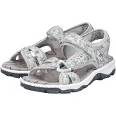 Rieker dames trekking sandalen hemelsblauw Sandalen 68879-69 Bloemmotief
