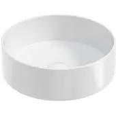 Deftrans Keramische wasbak met opzetstuk, rond, 41x41x12,5 cm