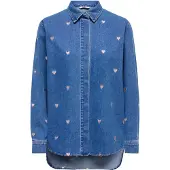 ONLY Blouse 'ONLVERA' blauw denim / oudroze