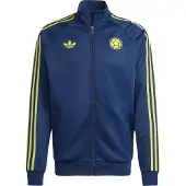 Adidas Trainingsjack 'Kolumbien' donkerblauw / neongeel