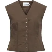 Object Gilet 'OBJMolly' donkerbruin