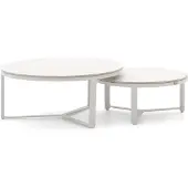 Bellagio + 15% kassakorting | Ficarolo lounge tuintafelset ø85cm(h:35cm)/ø65cm (h:30cm)