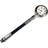 Metalsub Tech Tempered Glass With Hose Pressure Gauge Zilver 81 cm