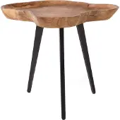 Beliani ELSA - Bijzettafel - Lichte houtkleur - Teakhout