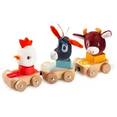 Lilliputiens Farm Chain Of Cars Goud Kinderen