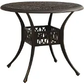 vidaXL 3-delige Bistroset gietaluminium bronskleurig