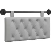 vidaXL Hangend hoofdbord Wolkgrijs Stof